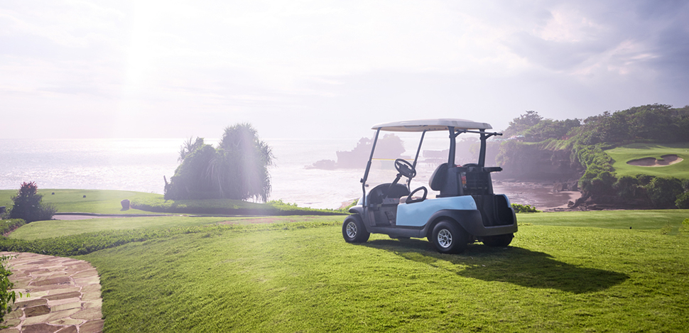golf cart course sunrise