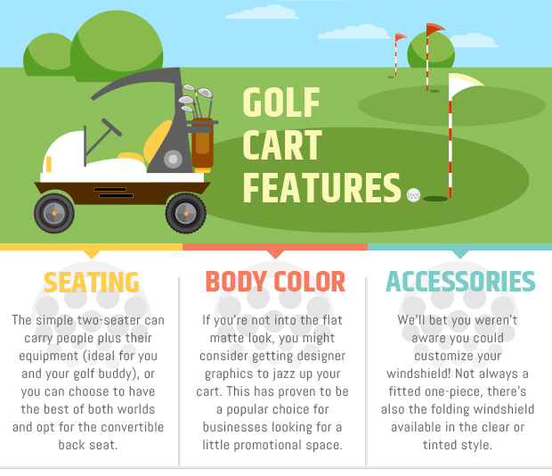 golf cart features graphic