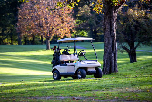 Golf-cart-parked