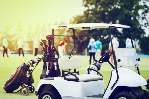 golf-carts-on-a-golf-course
