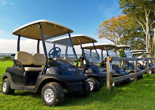 golf carts on course