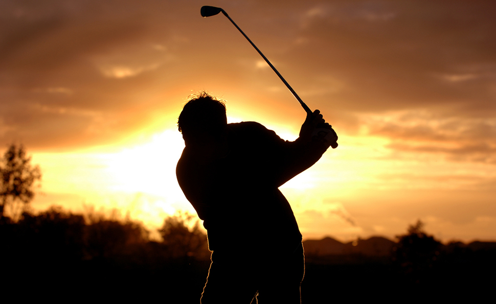 Golfer-at-sunrise