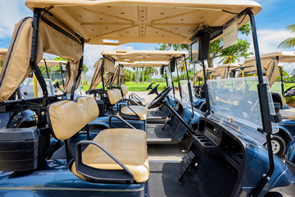 interior row golf carts