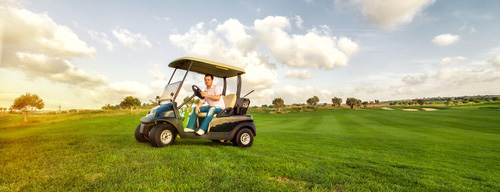 Man-in-golf-cart