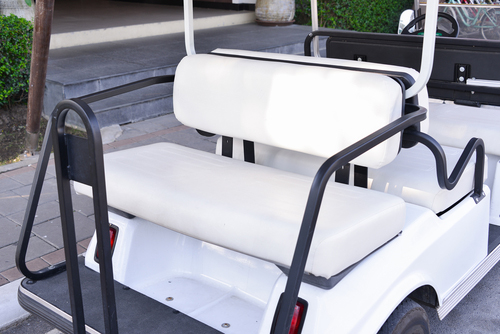 rear seat white golf cart