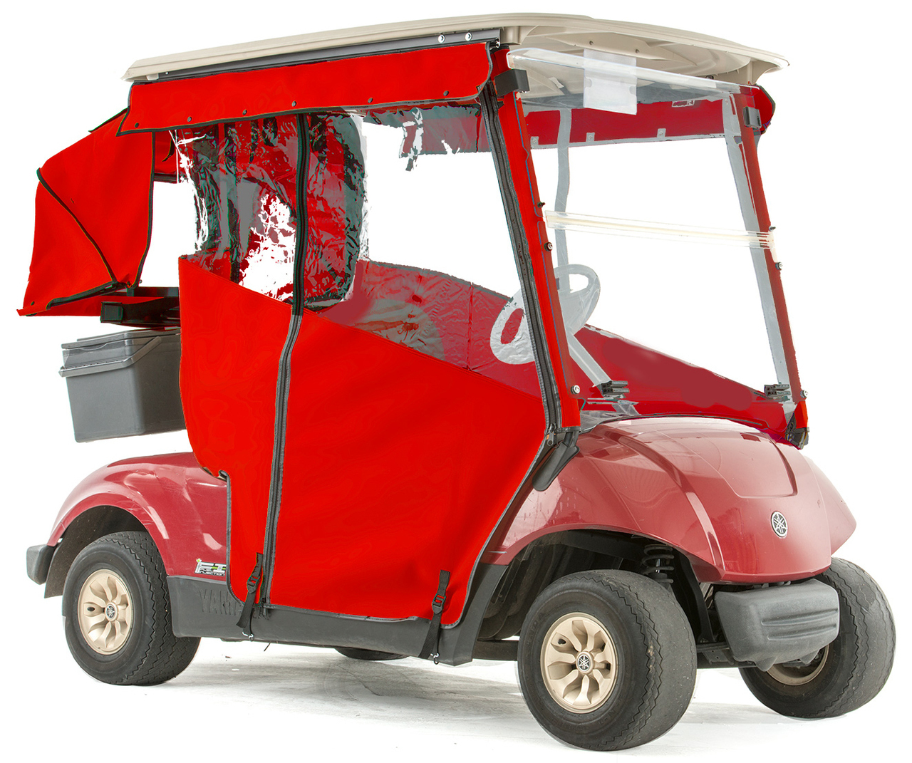 red golf car